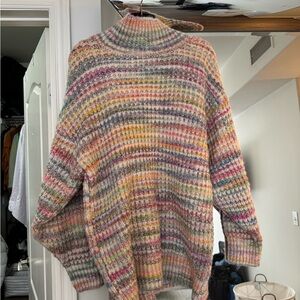 Topshop oversized rainbow sweater